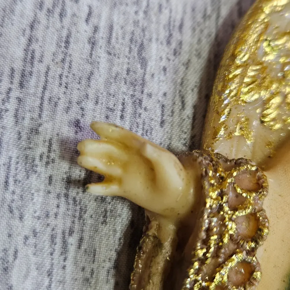 VTG Christmas Tree Ornament Angel of God Religious Guardian Angel Prayer 90s